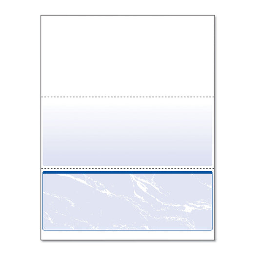 DocuGard Standard Security Check, 11 Features, 8.5 x 11, Blue Marble Bottom, 500/Ream