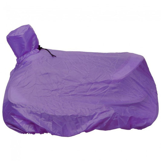 TOUGH1 TOTAL NYLON SADDLE COVER/TOTE - PURPLE