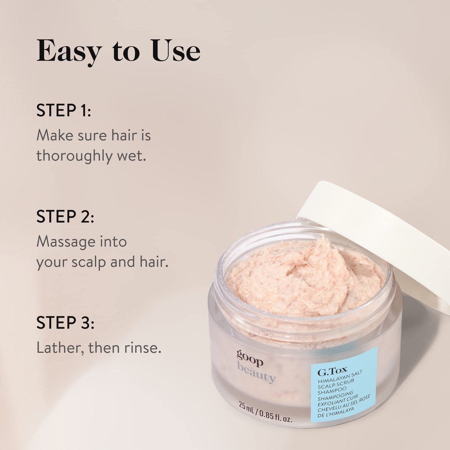 goop Beauty Scalp Scrub Shampoo | Exfoliator to Dexofiy & Purify | Himalayan Salt & Rosehip Oil | Cleanses Hair of Product Buildup | 6.7 fl oz