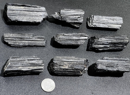 Large Black Tourmaline Crystals (1-3 Inches)(By The Piece Or Pound) Rough Raw Gemstone Home Decor