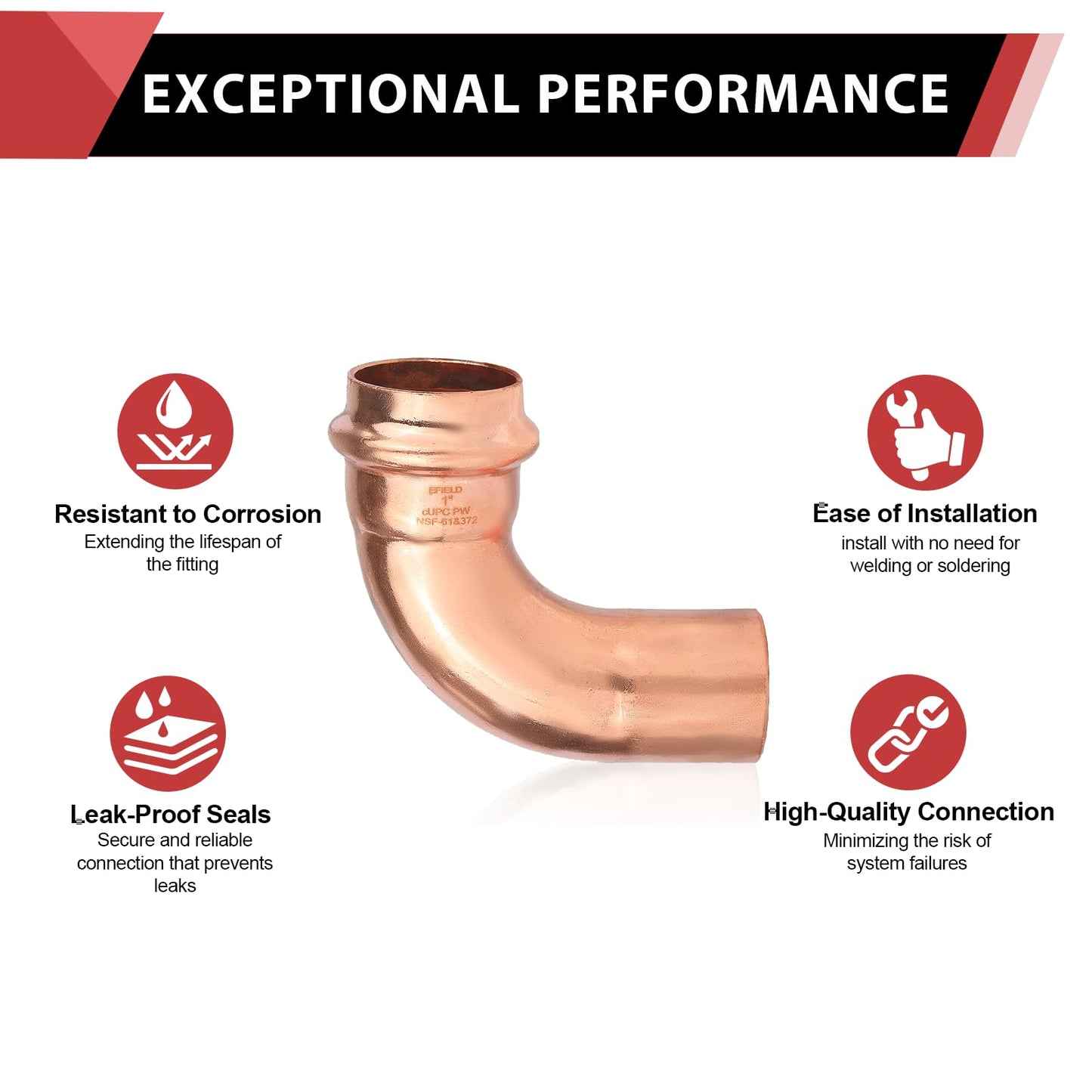 1" Press Copper Street Elbow (Lead Free)