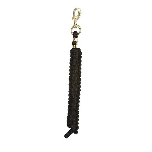 Poly Lead Rope with a Solid Brass 225 Snap - GRN/MUST/CINNAMON