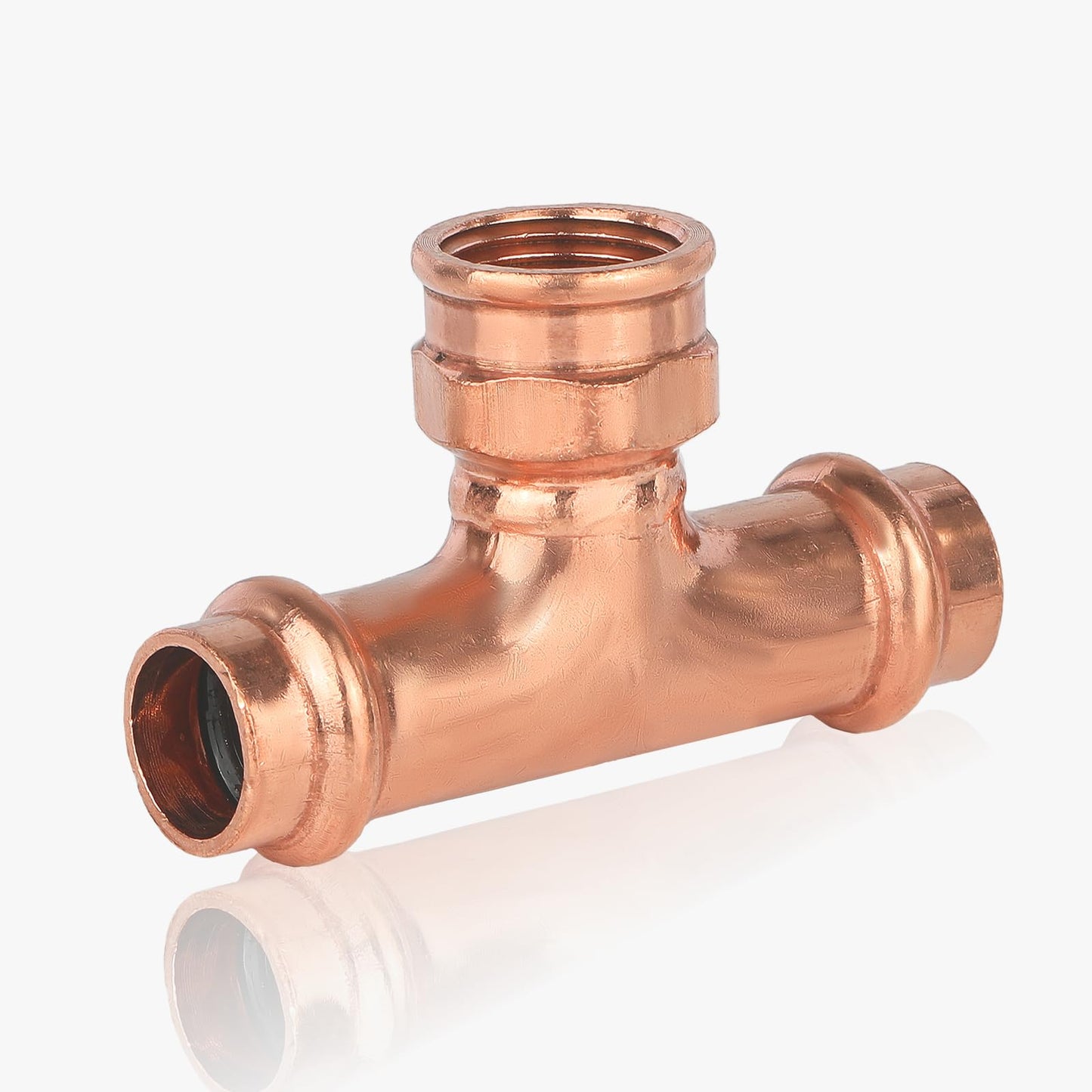 1" x 1" x 3/4" Press x Press x Female Thread Copper Tee (Lead Free)