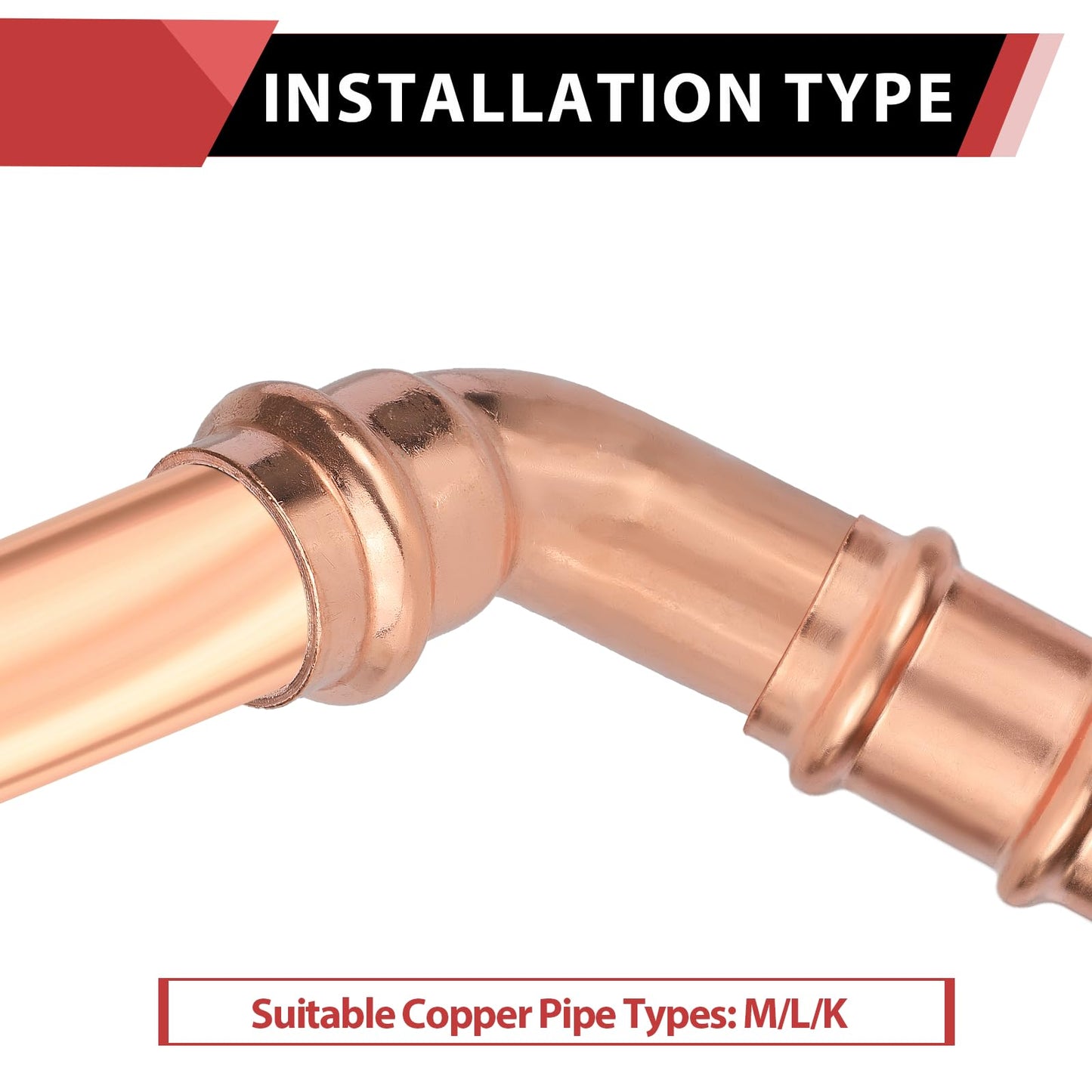 1/2" 45° Press Copper Street Elbow (Lead Free)