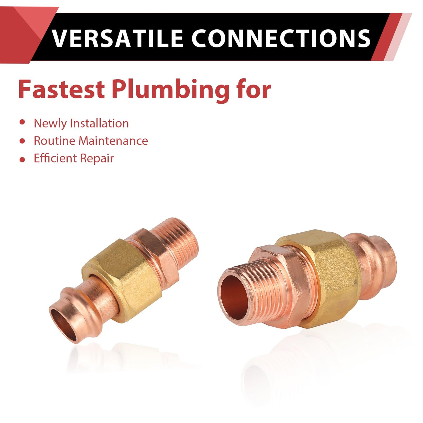 1/2" Press Copper Union x Male (Lead Free)