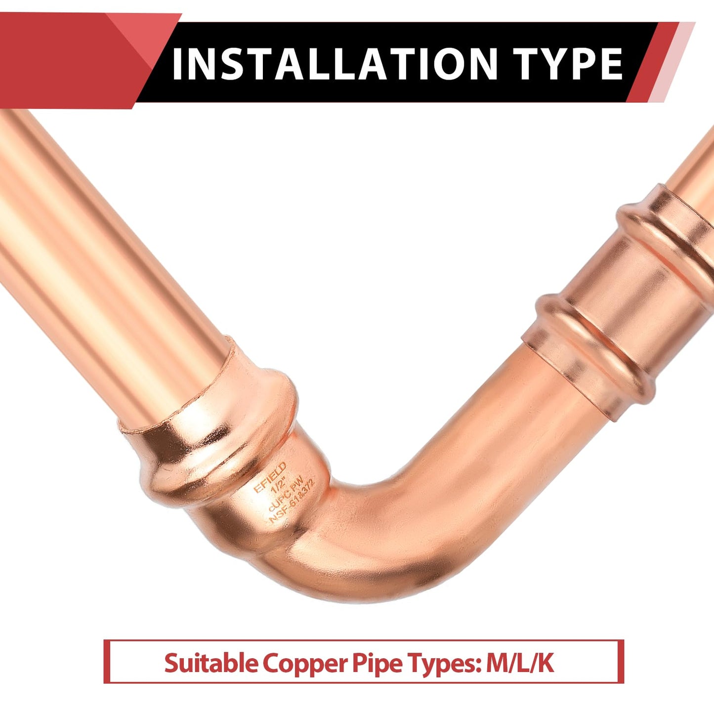 1/2" Press Copper Street Elbow (Lead Free)