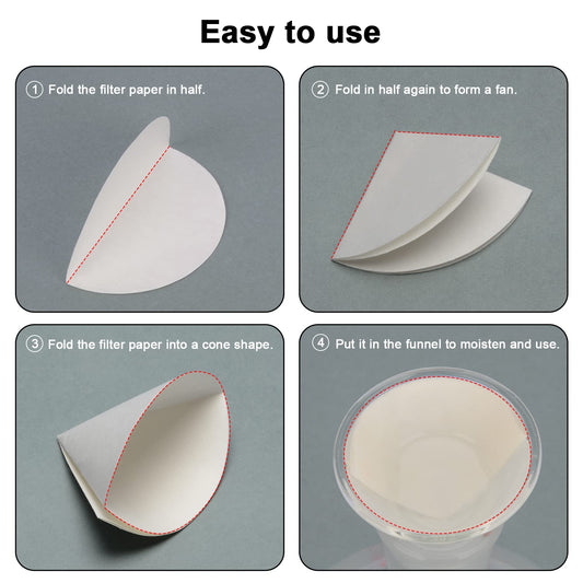 StonyLab 94mm Qualitative Filter Paper – Ideal for Gold, Silver & Copper Precipitation (Pack of 100)