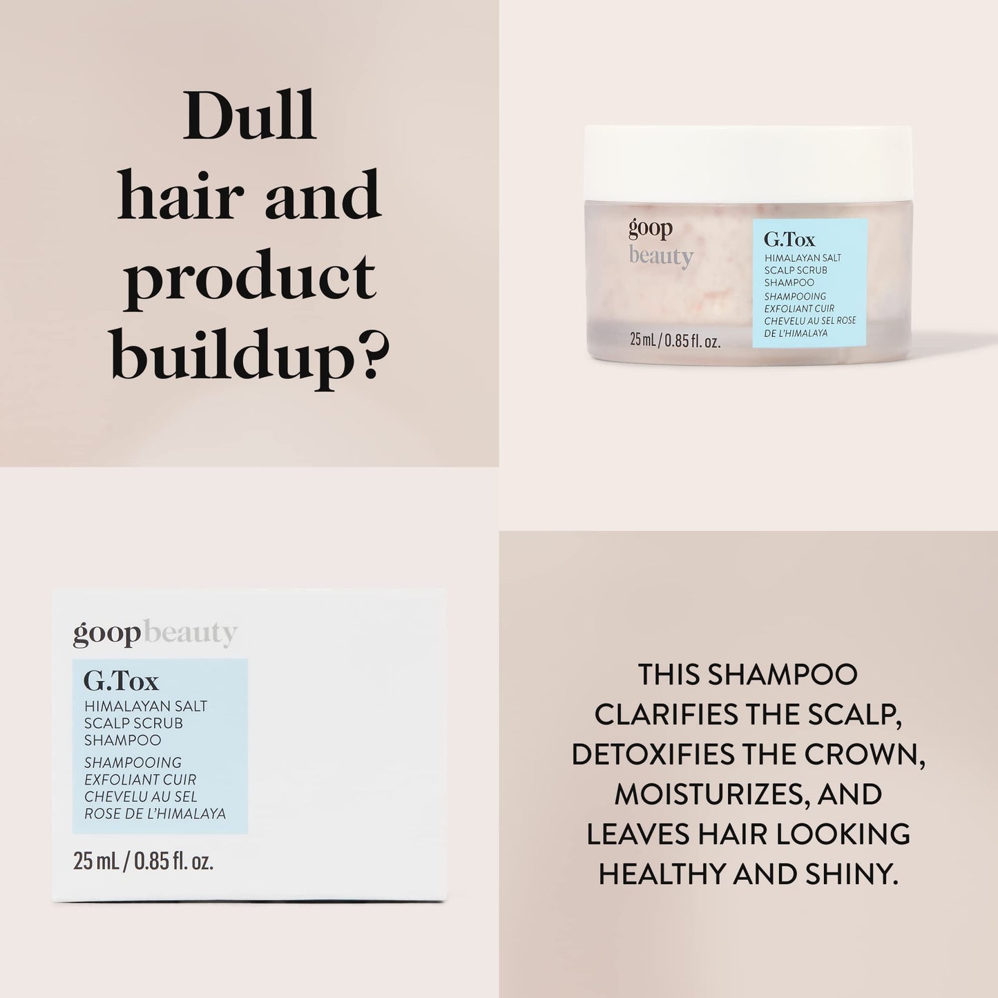 goop Beauty Scalp Scrub Shampoo | Exfoliator to Dexofiy & Purify | Himalayan Salt & Rosehip Oil | Cleanses Hair of Product Buildup | 6.7 fl oz