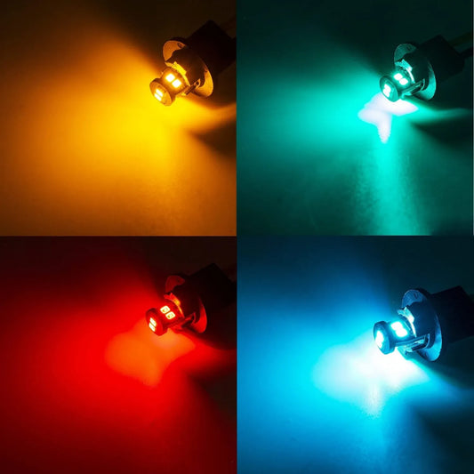 6SMD | LED T10 #555 2835 Automotive Bulb White Warm White Cyan Ice Blue Red Yellow
