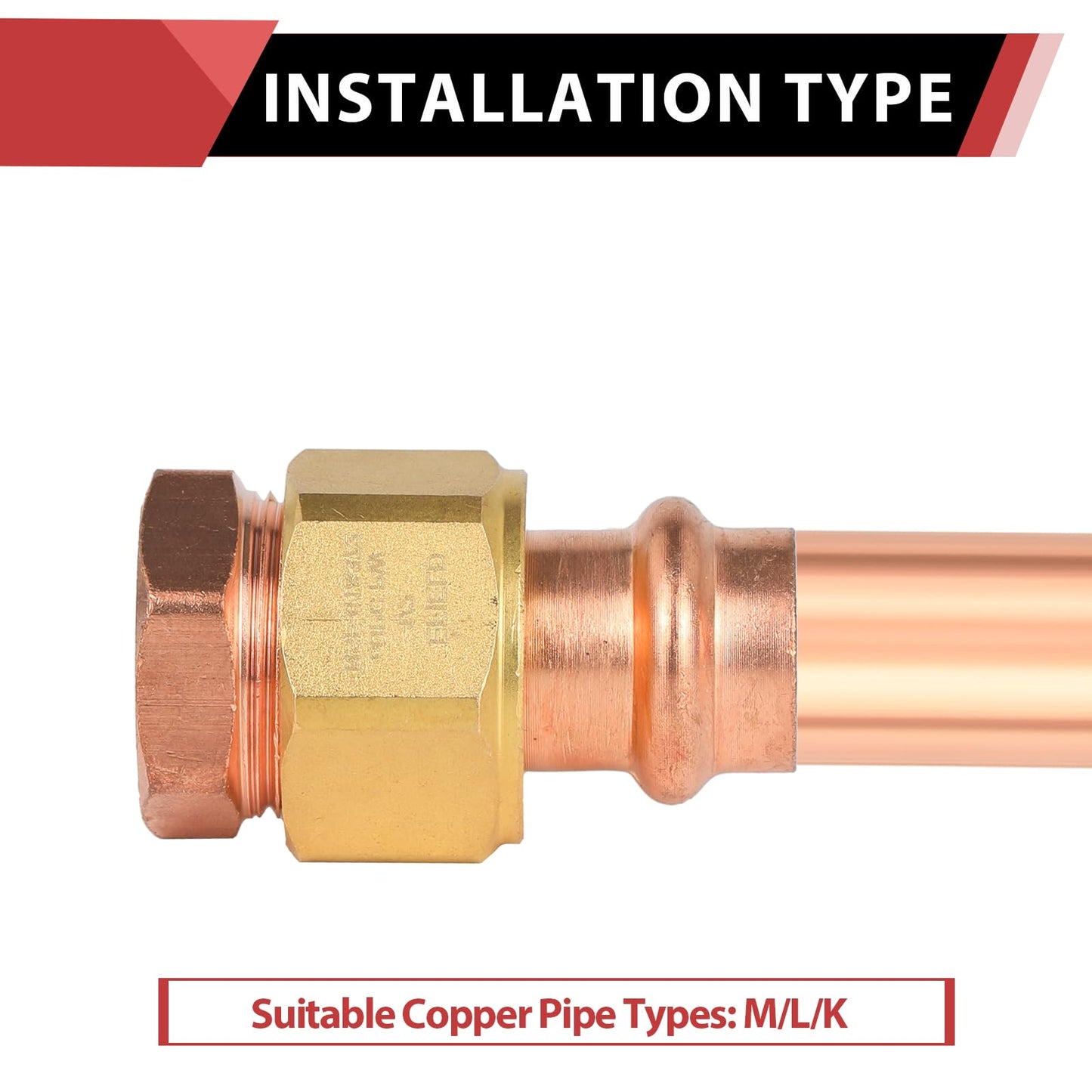1" Press Copper Union x FPT (Female NPT Threaded) (Lead Free)