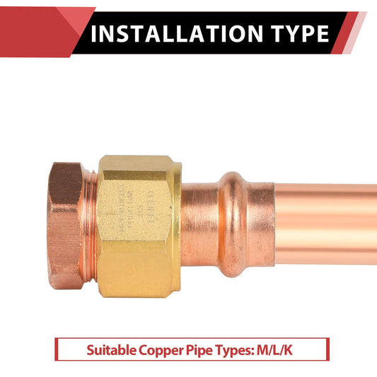 1" Press Copper Union x FPT (Female NPT Threaded) (Lead Free)