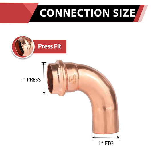 1" Press Copper Street Elbow (Lead Free)