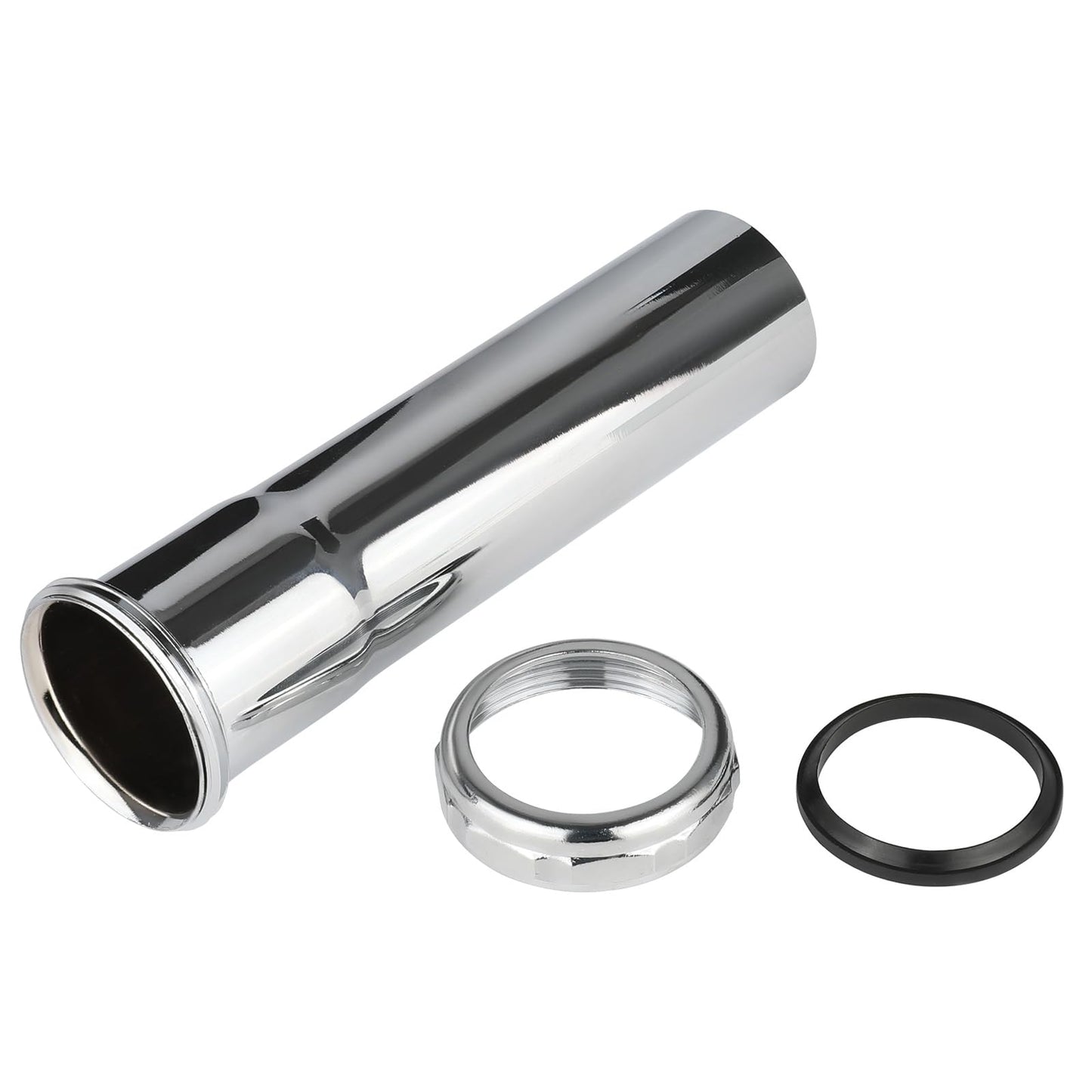 1-1/2" x 6" Slip-Joint Sink Drain Extension Tube, 20GA, Chrome Plated Brass