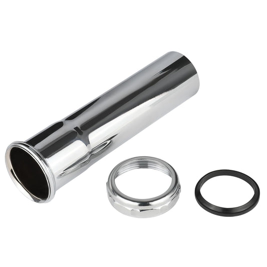 1-1/2" x 6" Slip-Joint Sink Drain Extension Tube, 20GA, Chrome Plated Brass
