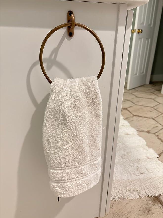 Brass Minimalist Towel Ring - Antique Brass