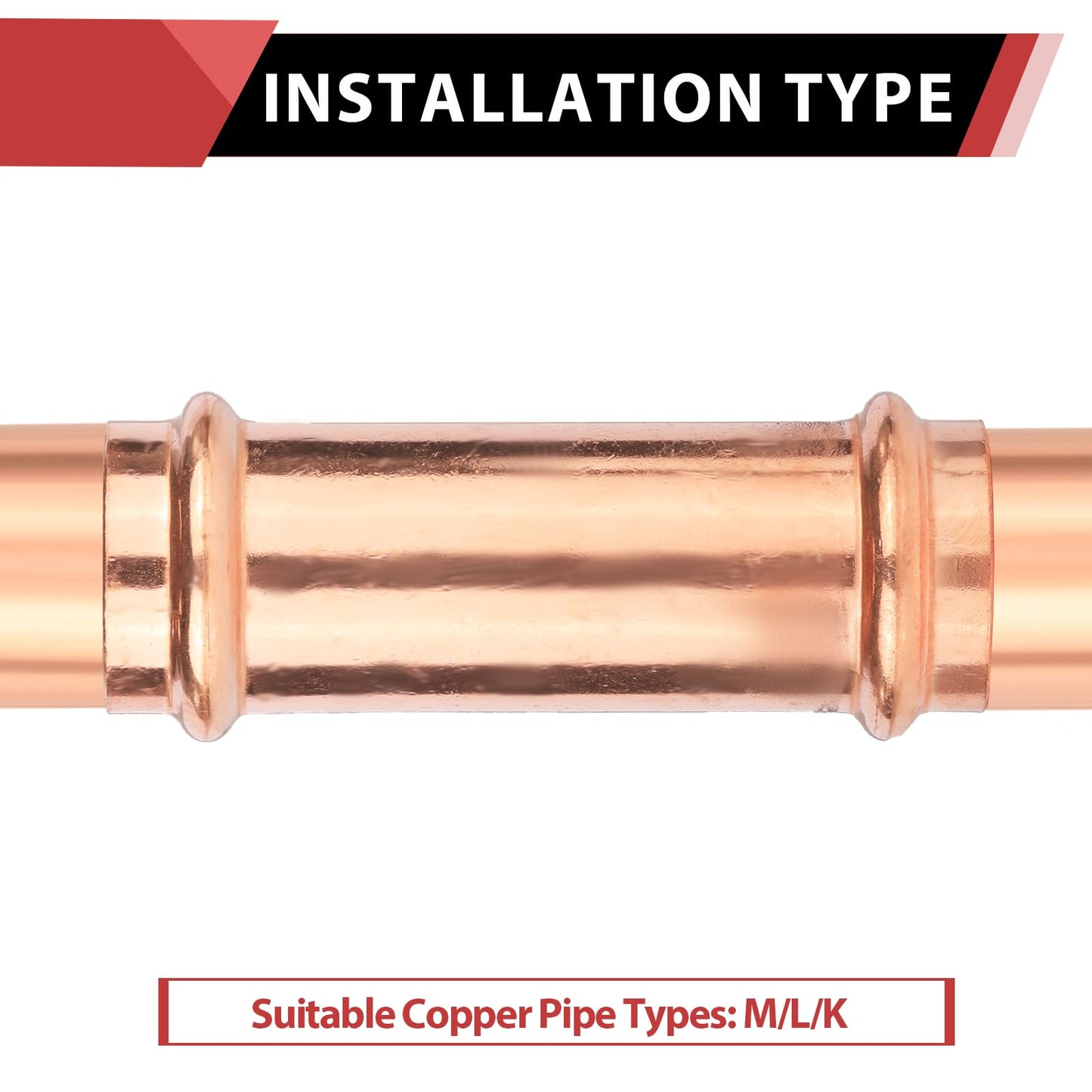 1" Press Copper Extended Coupling (Lead Free)
