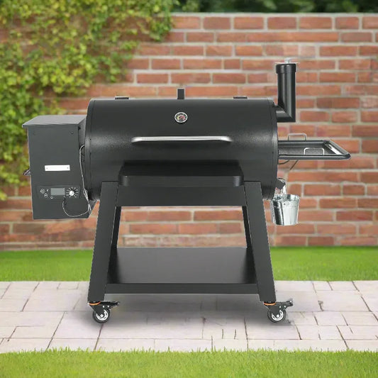 62" Heavy Duty Portable Wood Pellet BBQ Grill With Cart (SAK91308)