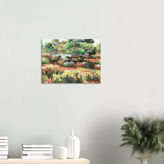 'Garden Symphony' Floral I 18x24 inch Art Print on Canvas I Original Artwork by American Artist Barbara Cleary