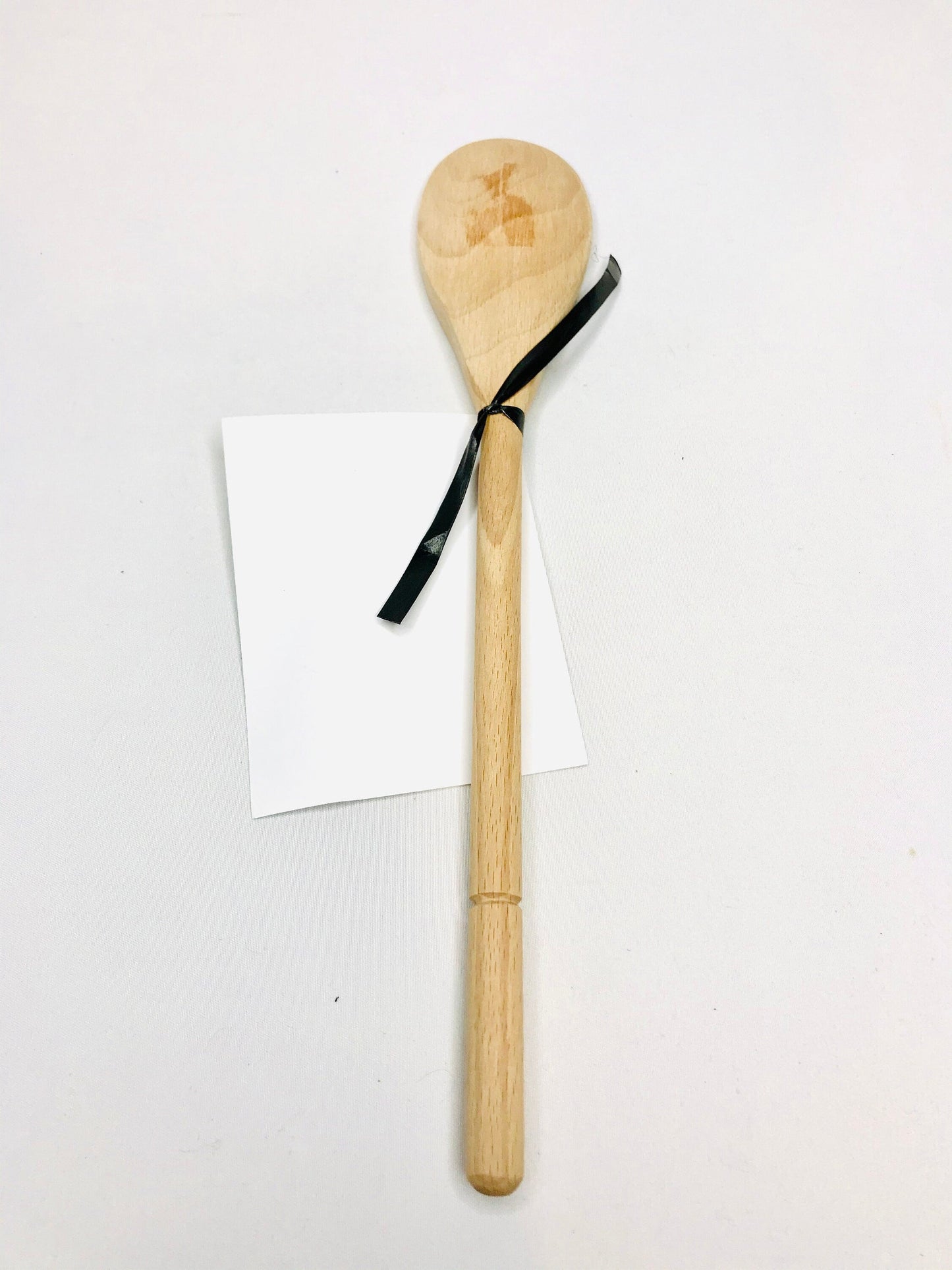 Hevea Wood Spoon with Attached Recipe Card