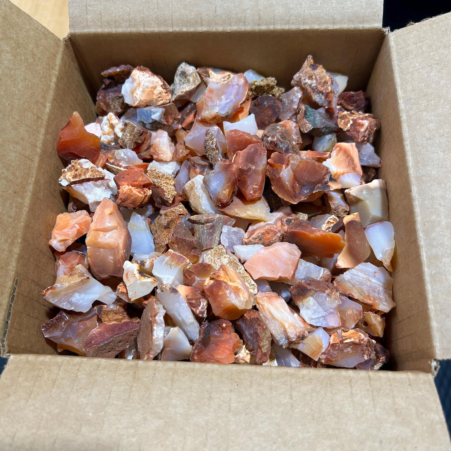 Red White Mixed Carnelian Agate Crystal Rough Raw Stones (By The Piece or Pound) Wholesale