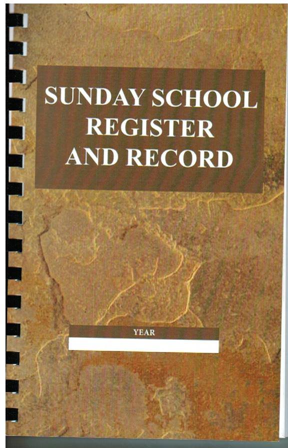 60165 SUNDAY SCHOOL REGISTER AND RECORD