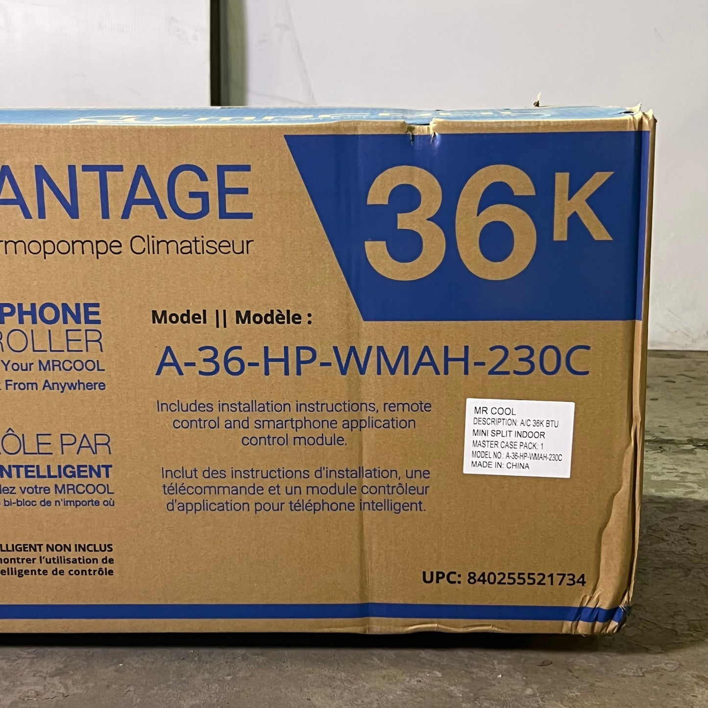 MRCOOL Heat Pump Air Conditioner 36000 BTU White A36HPWMAH230C (New Other, Aesthetic Damage)