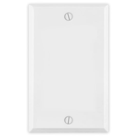 1 Gang Midi Size White Plastic Blank Wall Plate