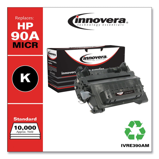 Innovera Remanufactured Black MICR Toner, Replacement for 90AM (CE390AM), 10,000 Page-Yield