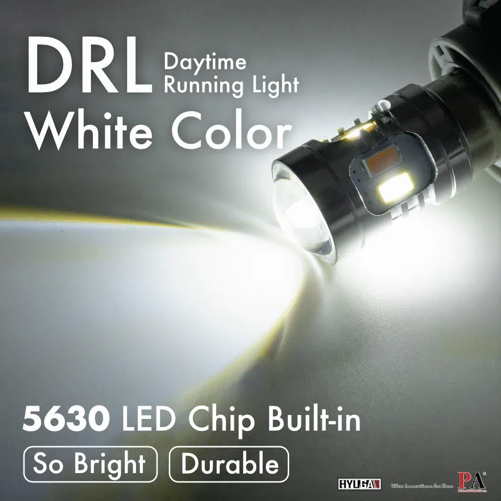 LED Switchback DRL-Turn Signal Bulb White / Yellow  3157 1157 BAY15D with 5630 12 SMD Chip (1 Pair)