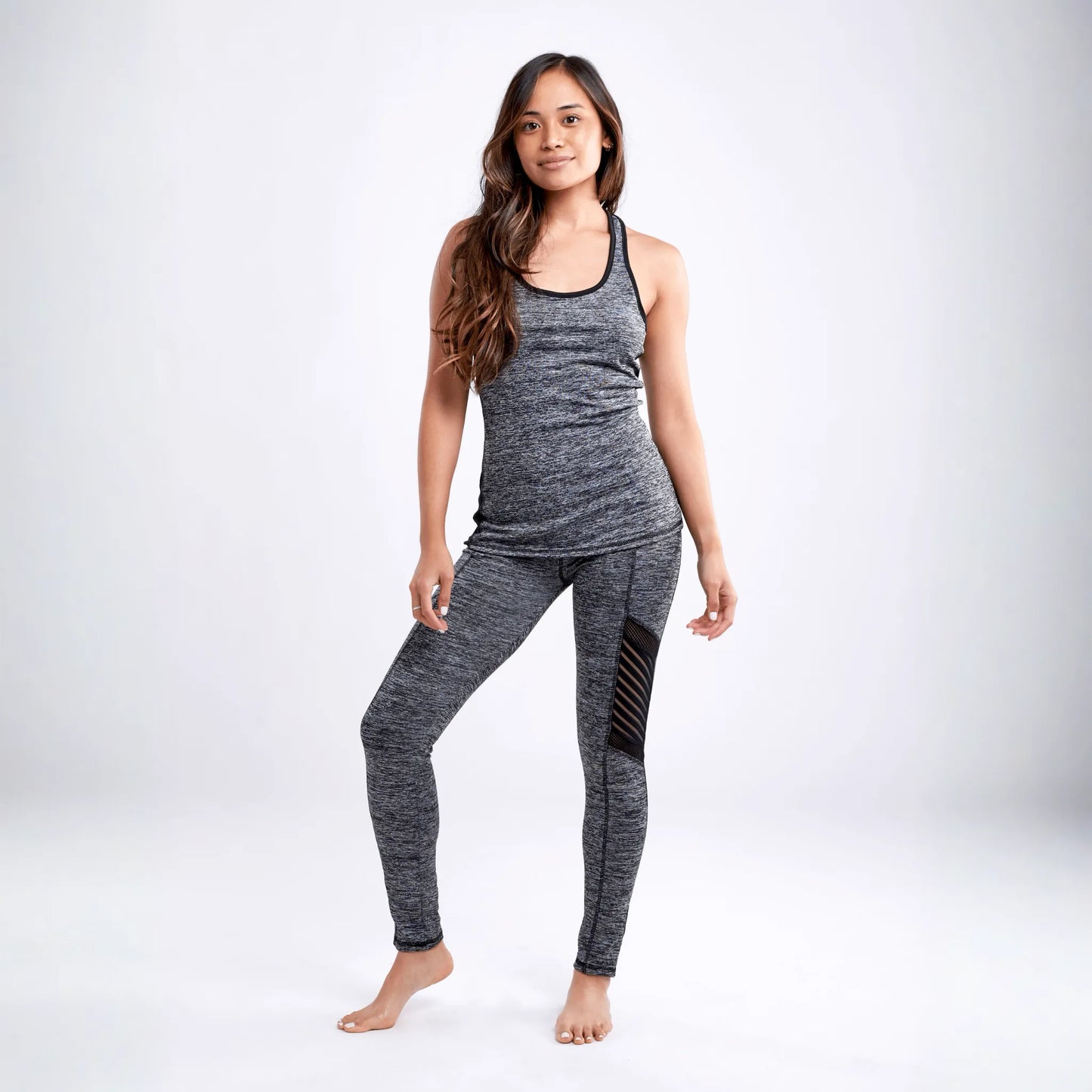 JupiterGear High-Waisted Pilates Leggings with Side Pockets & Mesh Panels