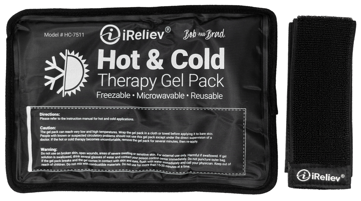 Premium Reusable Hot and Cold Therapy Gel Pack with Securement Straps