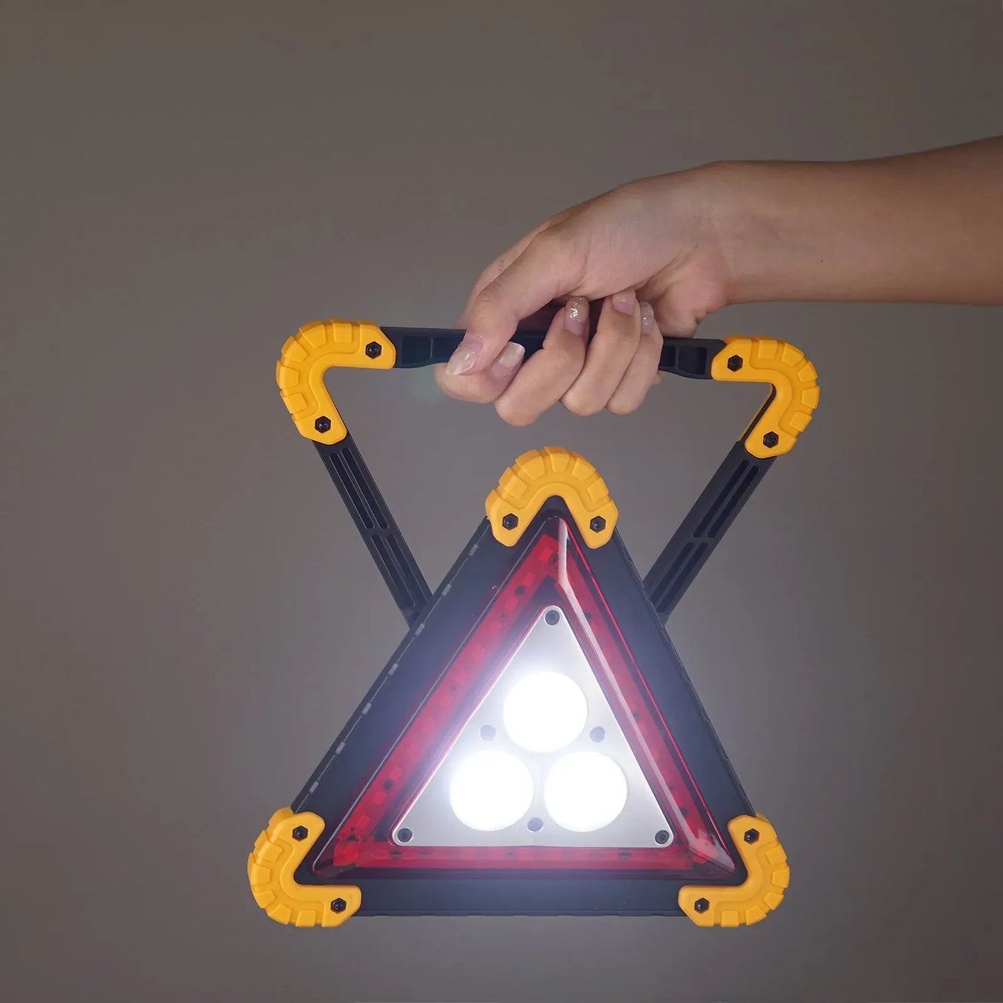 SC-1 LED Triangle Emergency Warning Light Multifunctional Waterproof Safety Flashing Signal Road Essential for Vehicle Accident/Repairing/Hazard/Camping/Hiking (Pack of 1)