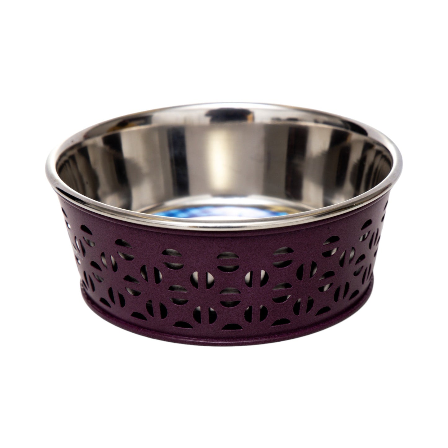 Country Living Set of 2 Stainless Steel Dog Bowls – Farmhouse Style, Ideal for Small to Medium Dogs
