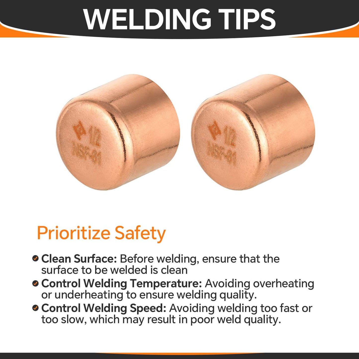 1/2" Solder Copper Pipe End Cap (Plug)