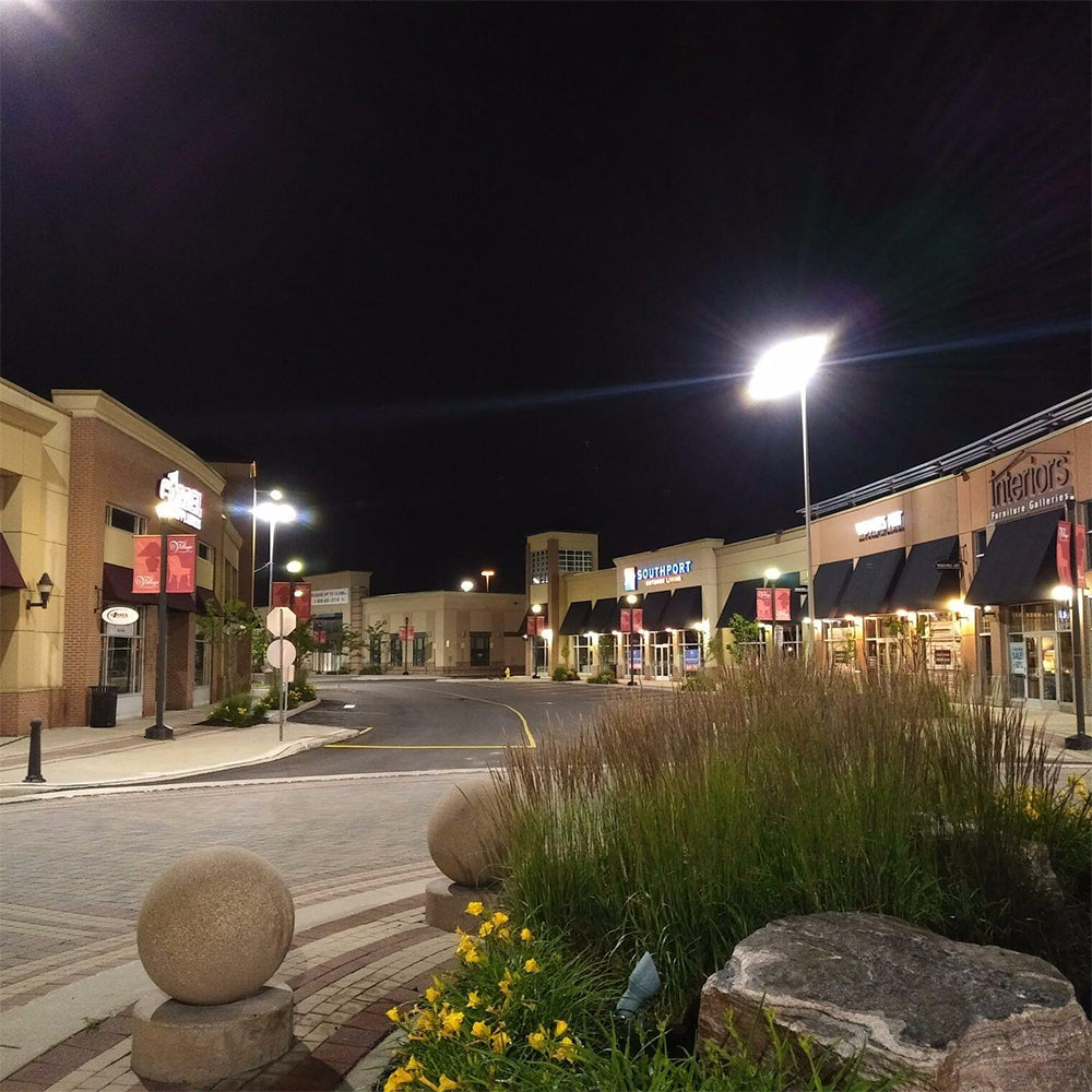 100W 150W 250W 300W LED Shoebox Lights 4000K 5000K Street Pole Light 1-10V Dimmable Waterproof Outdoor Commercial Area Security Lighting UL DLC Listed