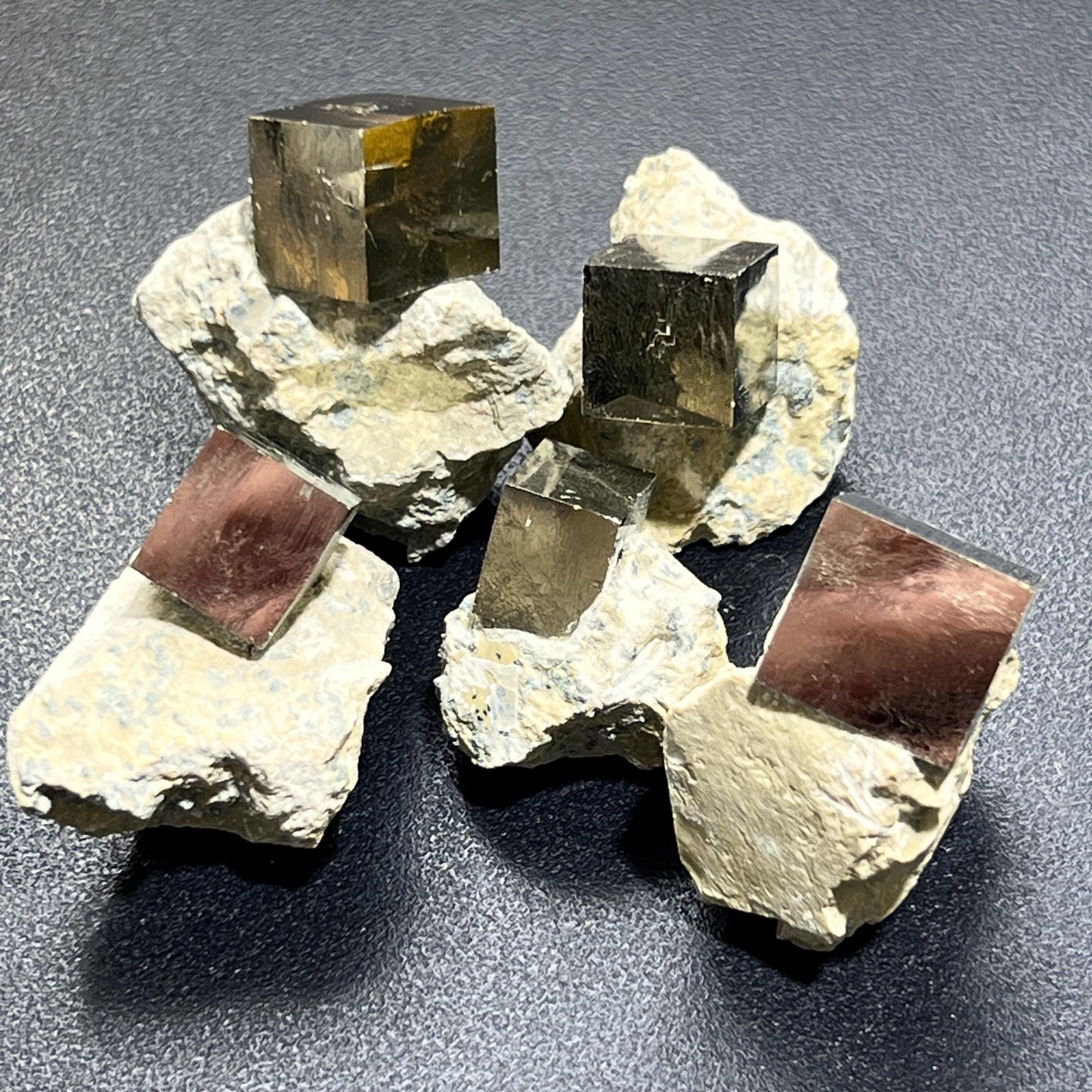 Golden Iron Pyrite Crystal Cubes In Rough Raw Matrix Wholesale