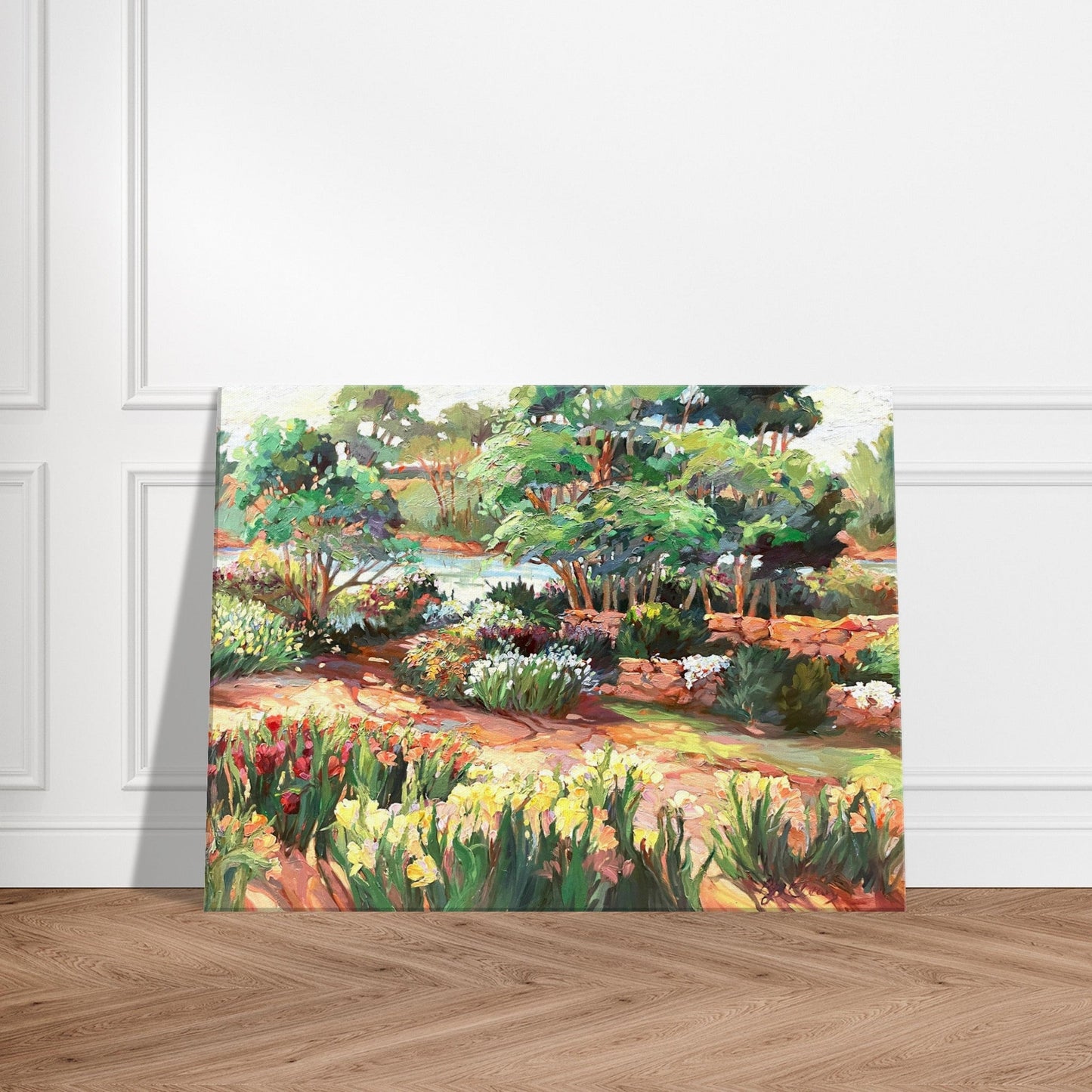 'Garden Symphony' Floral I 18x24 inch Art Print on Canvas I Original Artwork by American Artist Barbara Cleary