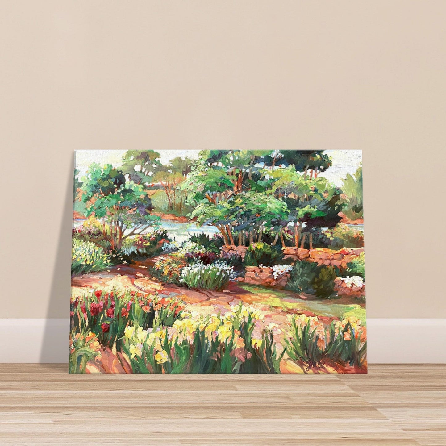 'Garden Symphony' Floral I 18x24 inch Art Print on Canvas I Original Artwork by American Artist Barbara Cleary