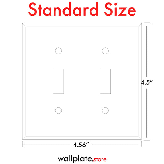 2-Gang Satin Brass Toggle Switch Wall Plate Cover