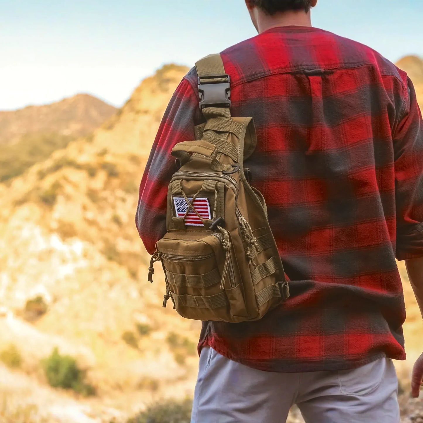 JupiterGear Tactical USA Flag Patch with Detachable Backing