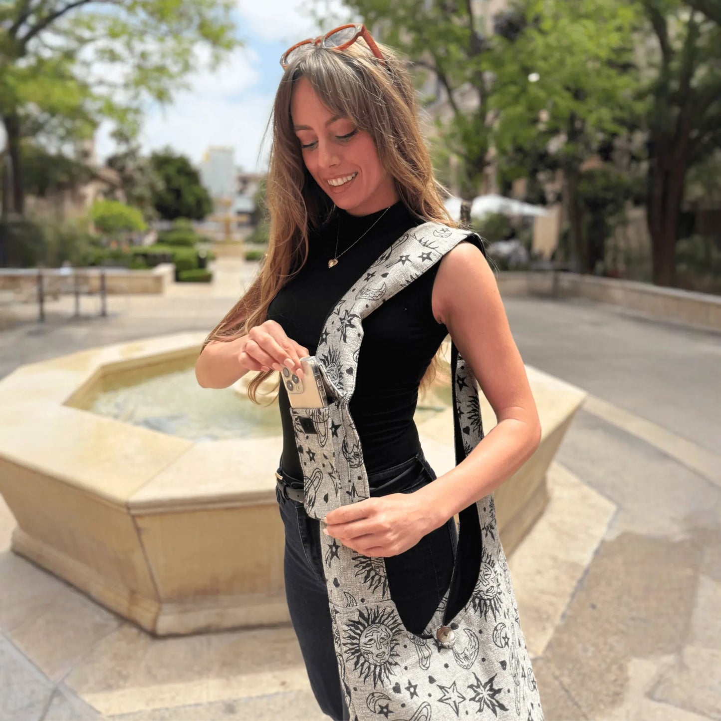 Kathmandu Collection Celestial Print Hobo Bag