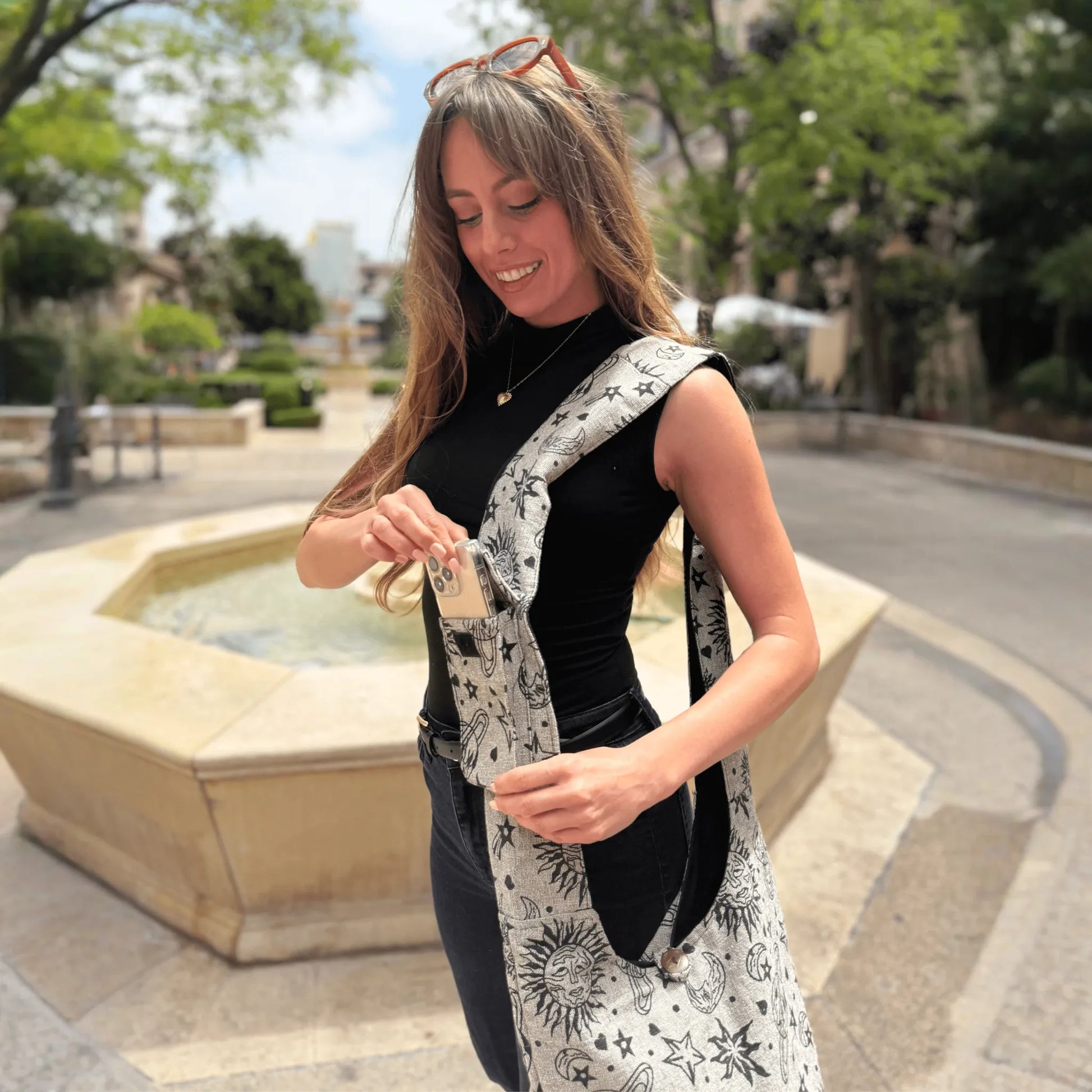 Kathmandu Collection Celestial Print Hobo Bag