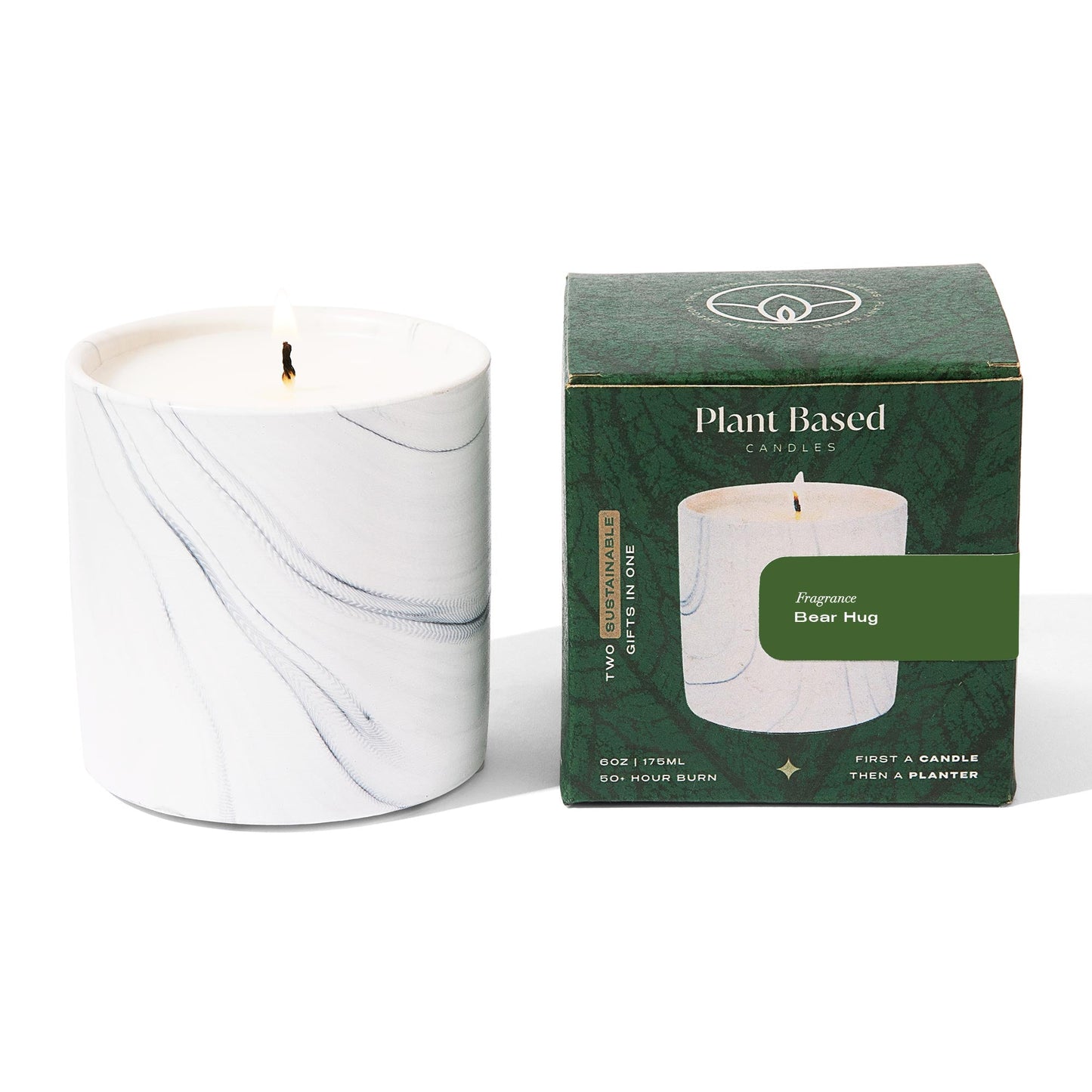 Bear Hug White Marble Candle 6oz