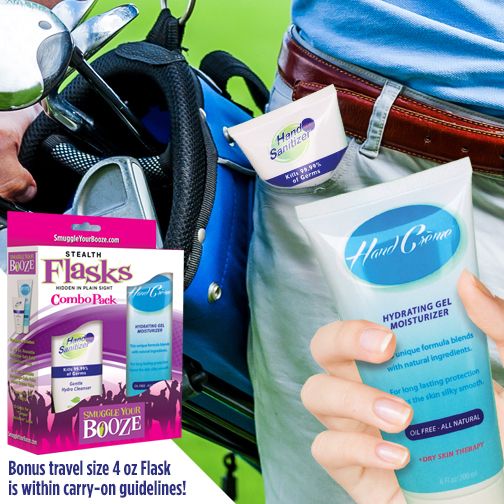 Smuggle Your Booze Hand Creme & Sanitizer Combo Pack Flasks