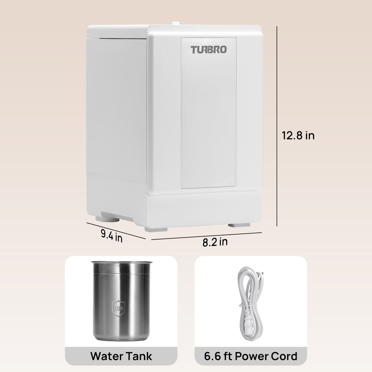 Greenland GLS04 Steam Warm Mist Humidifier, Stainless Steel 4L (1 Gal)