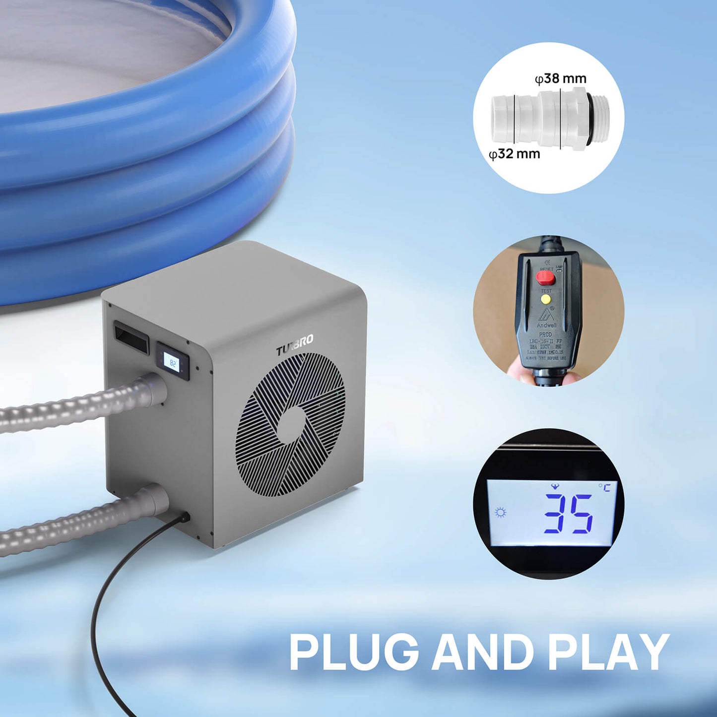 Beluga Inverter Pool Heat Pump - European version