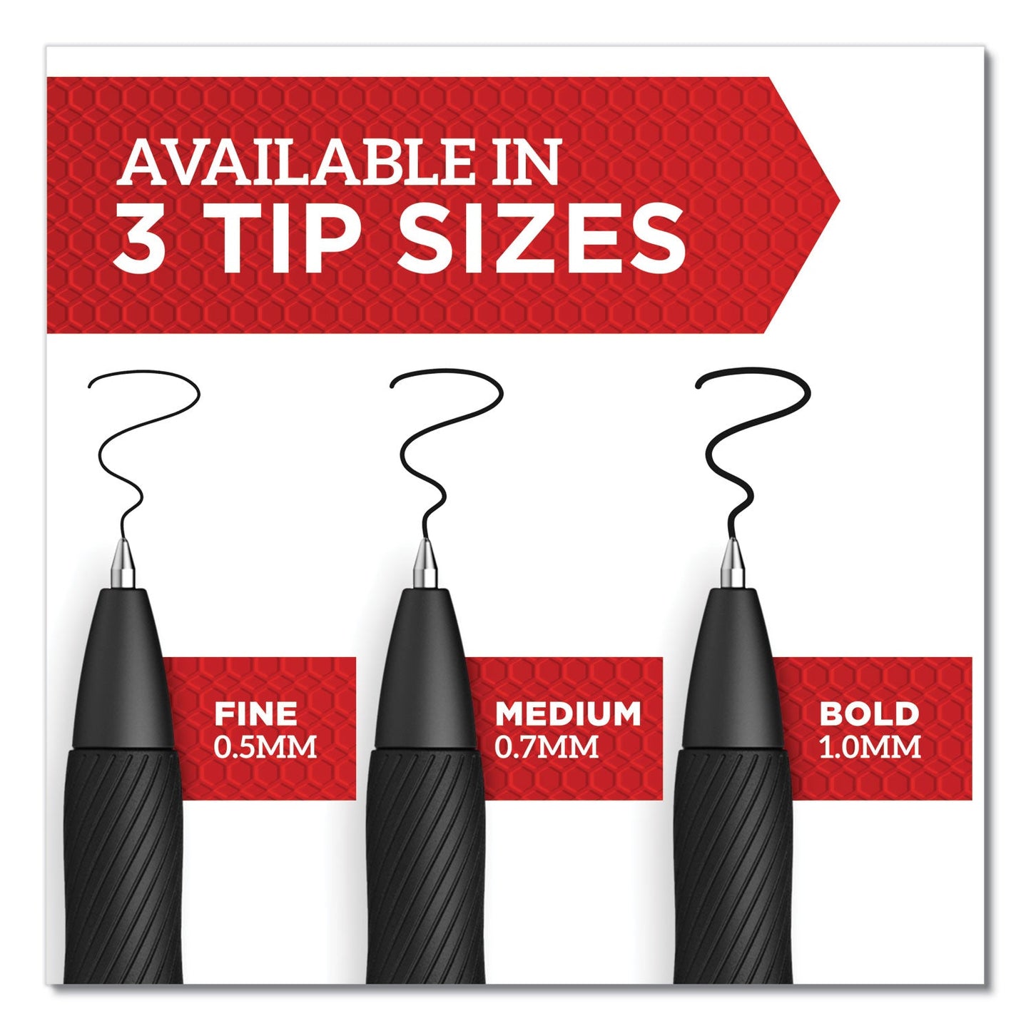 Sharpie S-Gel High-Performance Gel Pen, Retractable, Medium 0.7 mm, Black Ink, Black Barrel, Dozen