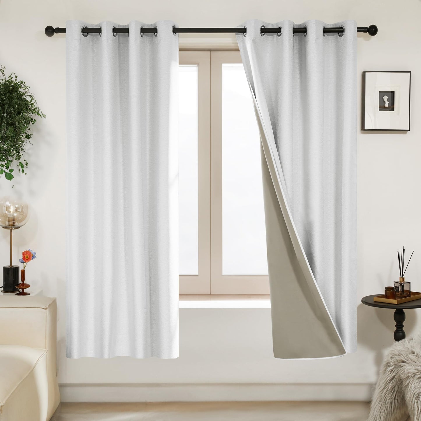 Pink Jacquard Blackout Curtains, 52x63 Inch