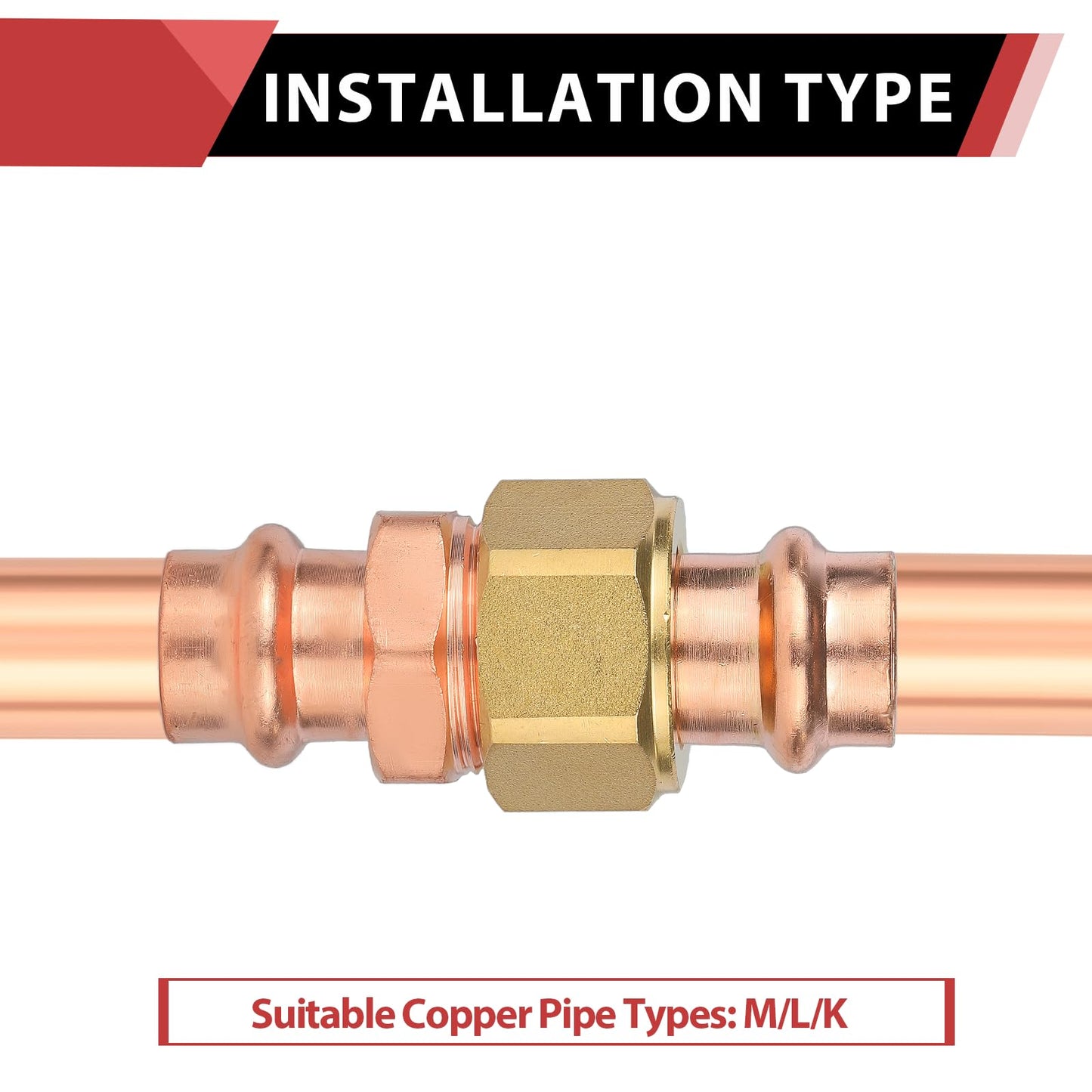 1/2" Press Copper Union (Lead Free)