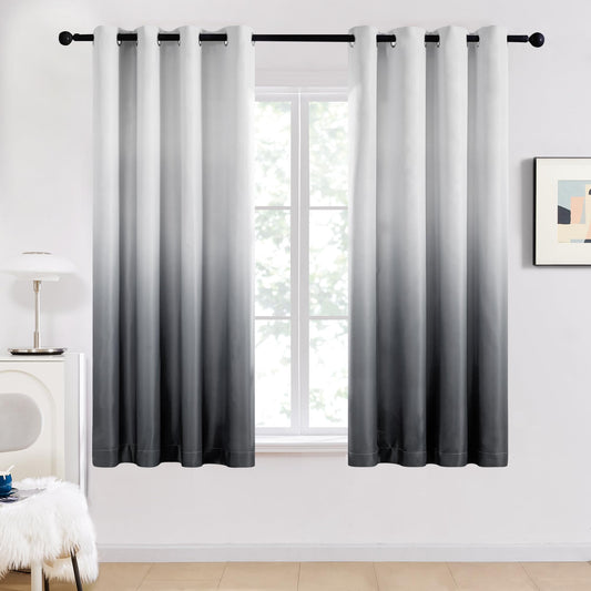 Gradient Light Blocking Room Darkening Curtains, 52x63